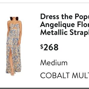 Dress the Population Metallic Strapless Maxi